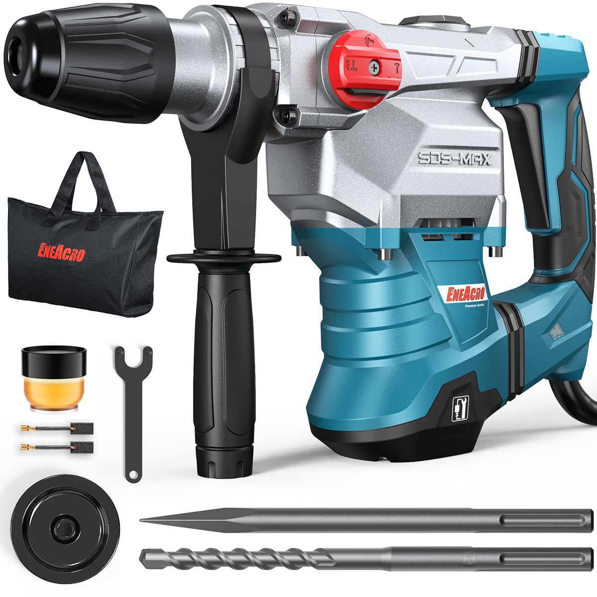 ENEACRO SDS-Max Heavy-Duty Rotary Hammer Drill 9 Ft.lbs, 3